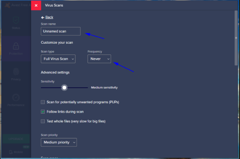 How to schedule Virus Scans on Windows using Avast