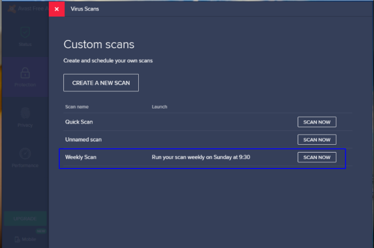 How to schedule Virus Scans on Windows using Avast