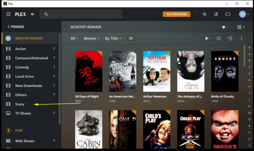 plex media server setup progress